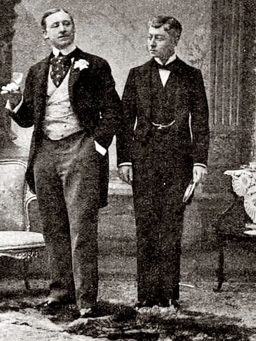 Allan Aynesworth and F. Kinsey Peile in Earnest, 1895 (Alfred Ellis)