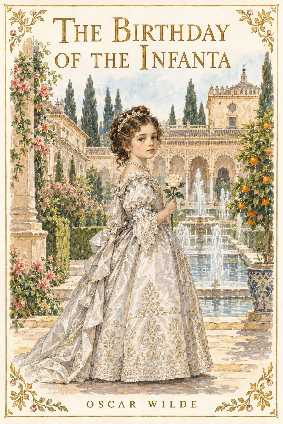 Painted cover for The Birthday of the Infanta