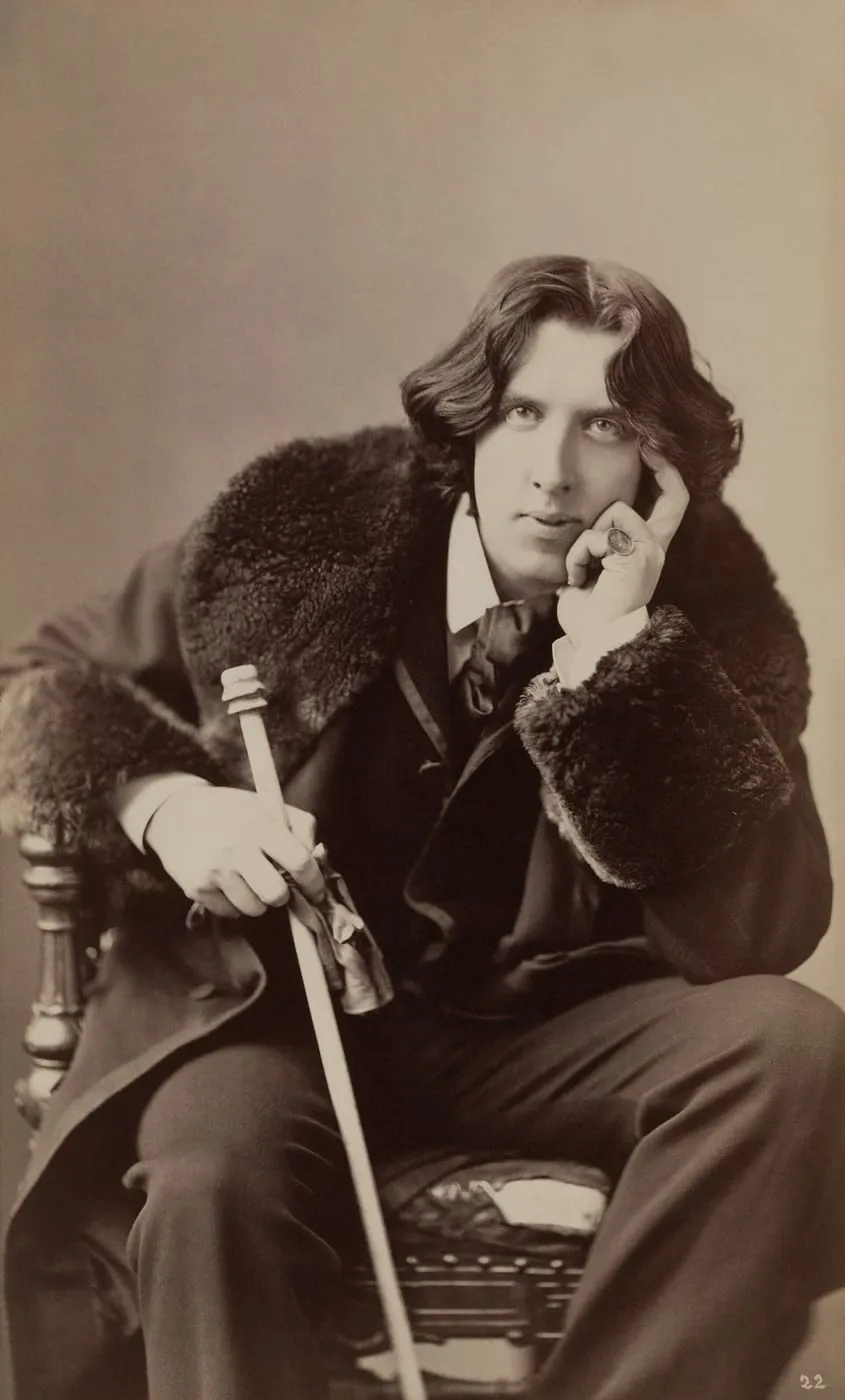 Oscar Wilde, seated, by Napoleon Sarony (1882)