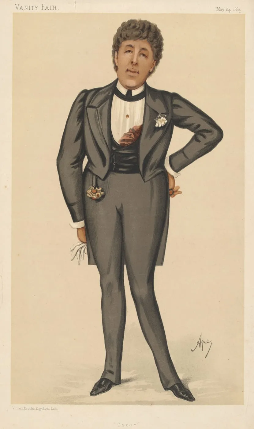 'Oscar Wilde': Vanity Fair caricature by Ape (Carlo Pellegrini), 1884