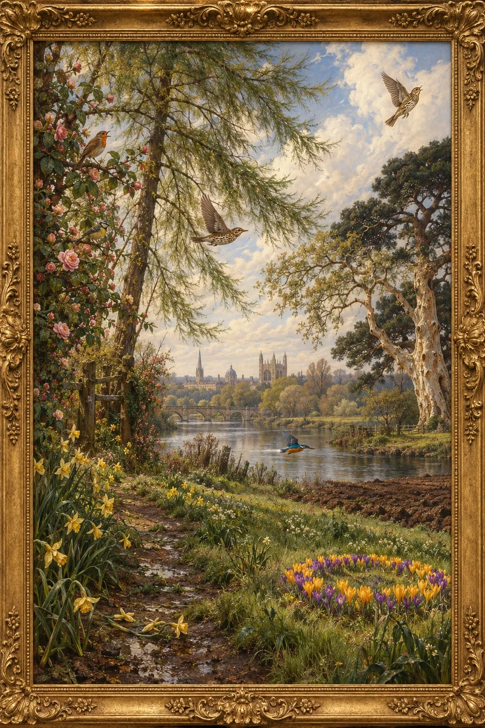 Painted cover for Magdalen Walks