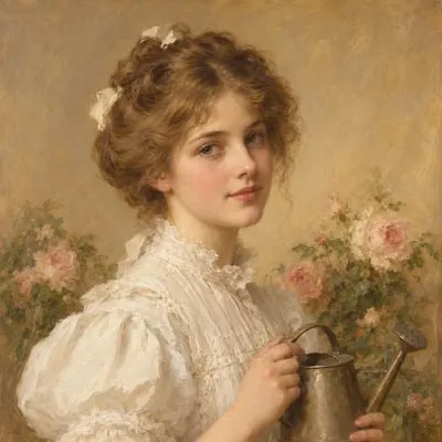 Painted portrait of Cecily Cardew
