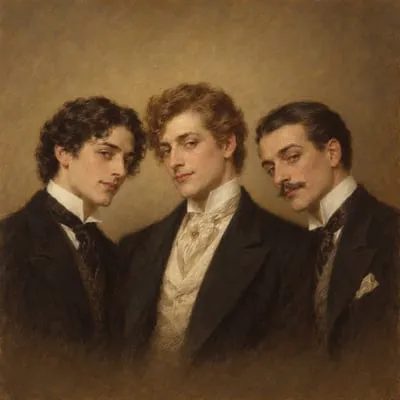 Painted portrait of Maffio, Jeppo and Count Bardi