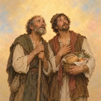 Painted portrait of The two men