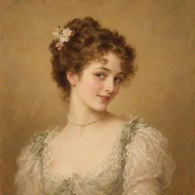 Painted portrait of Mabel Chiltern