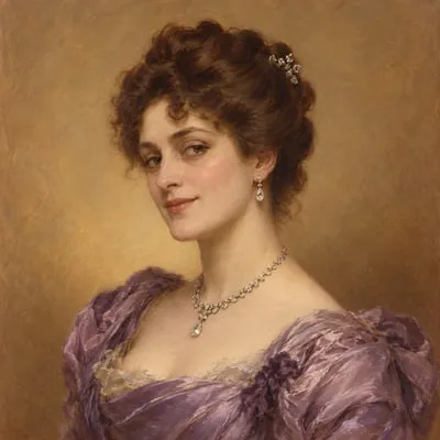 Painted portrait of Mrs Cheveley
