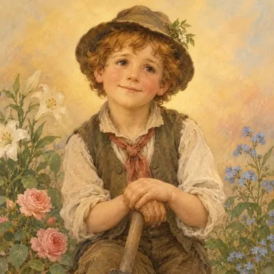 Painted portrait of Little Hans