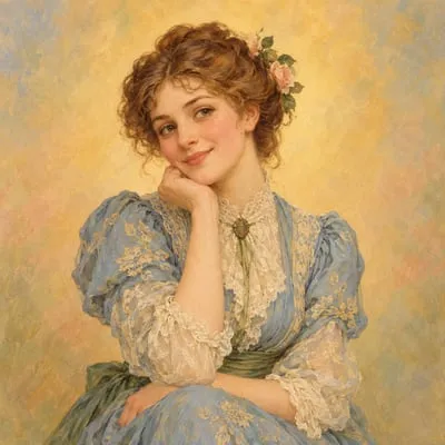 Painted portrait of Laura Merton