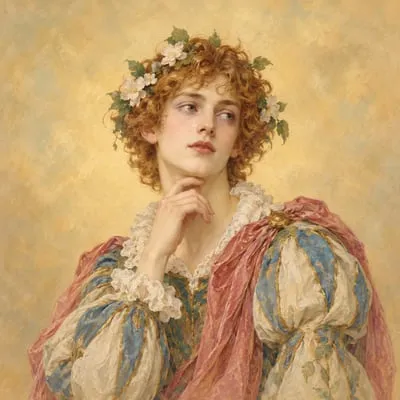 Painted portrait of Willie Hughes