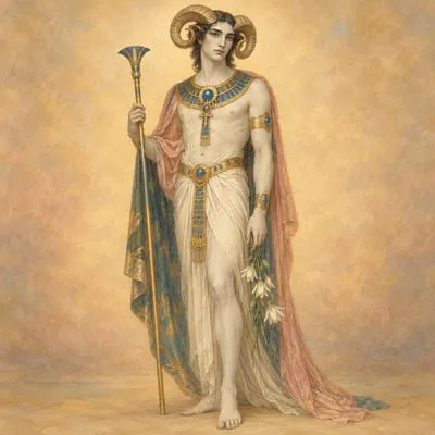 Painted portrait of Ammon