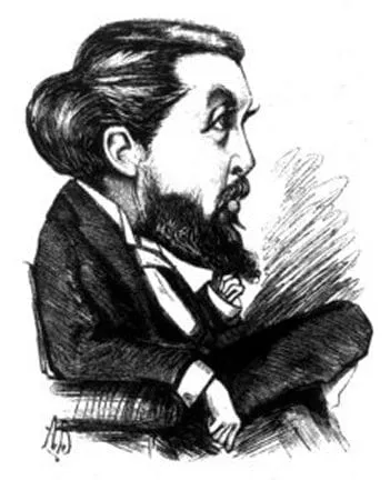 Willie Wilde, caricature by Alfred Bryan, c. 1880